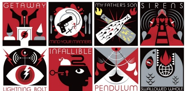 Gravuras do artista Don Pendleton do álbum "Lightning Bolt" do Pearl Jam - Reprodução/Pearl Jam