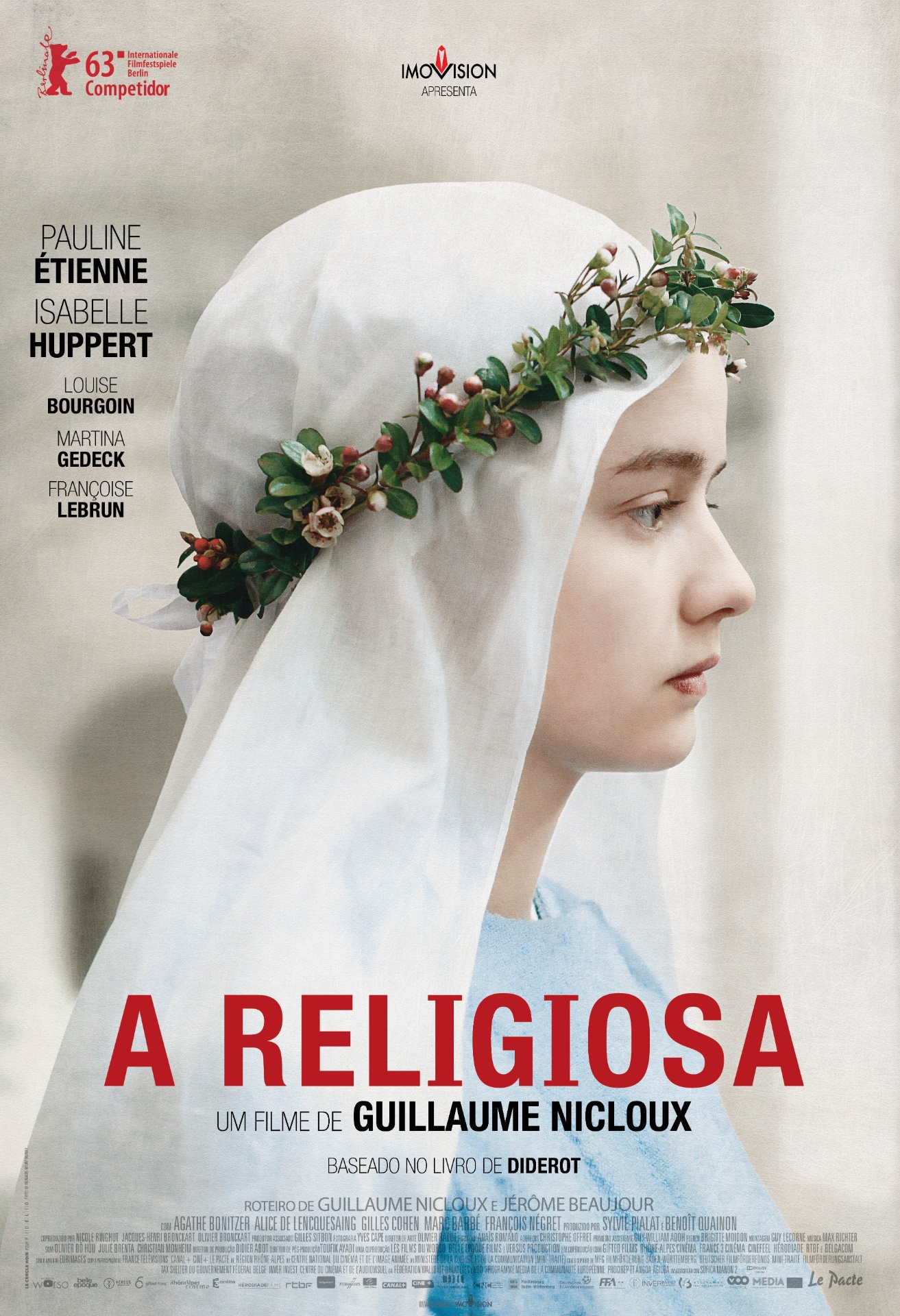 Cartaz oficial em português do filme "A Religiosa", de Guillaume Nicloux - pôster nacional - Divulgação / Imovision