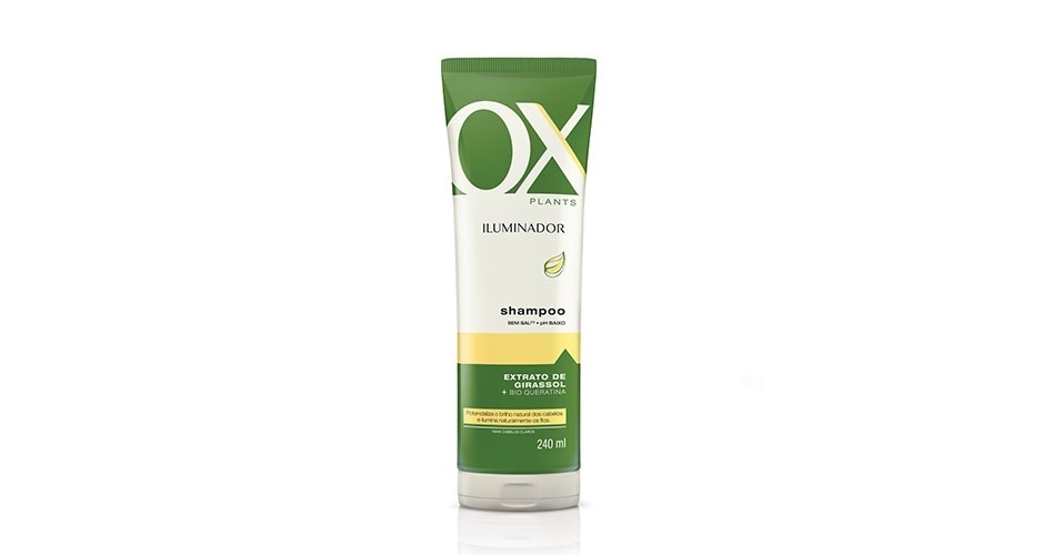 Shampoo OX Plants Iluminador, OX - Divulgação