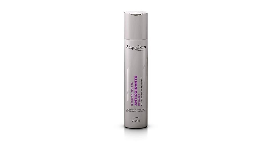 Shampoo Violeta Antioxidante Matizador, Acquaflora - Divulgação