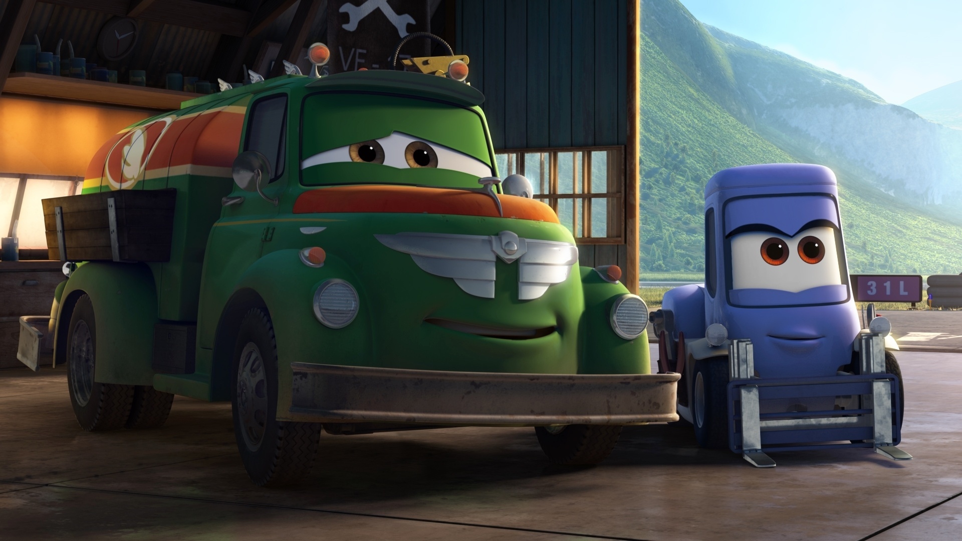 Cena da animação "Aviões", de Klay Hall, com vozes de Dane Cook e Teri Hatcher - Divulgação / Disney