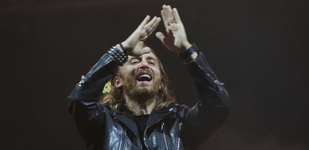 13.set.2013 - O DJ David Guetta durante apresentação no Palco Mundo do Rock in Rio - Marco Antônio Teixeira/UOL