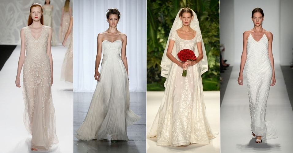 A Semana de Moda de Nova York, abriu a temporada de desfiles com coleções para o verão 2013. O UOL Casamento escolheu 30 modelos para as noivas se inspirarem; veja a seguir - Getty Images