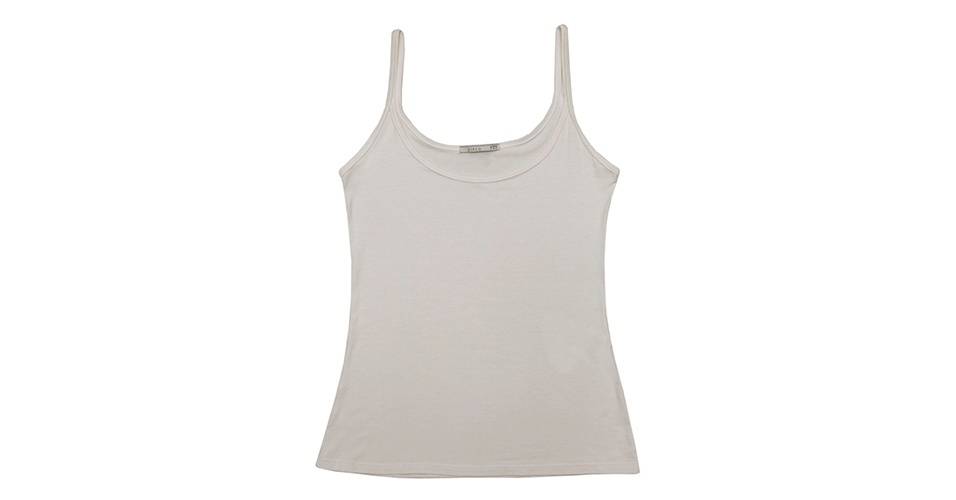 Blusa de alcinha branca; R$ 65,90, na Zinco (www.zinco.com.br) Preço pesquisado em setembro de 2013 e sujeito a alterações - Divulgação