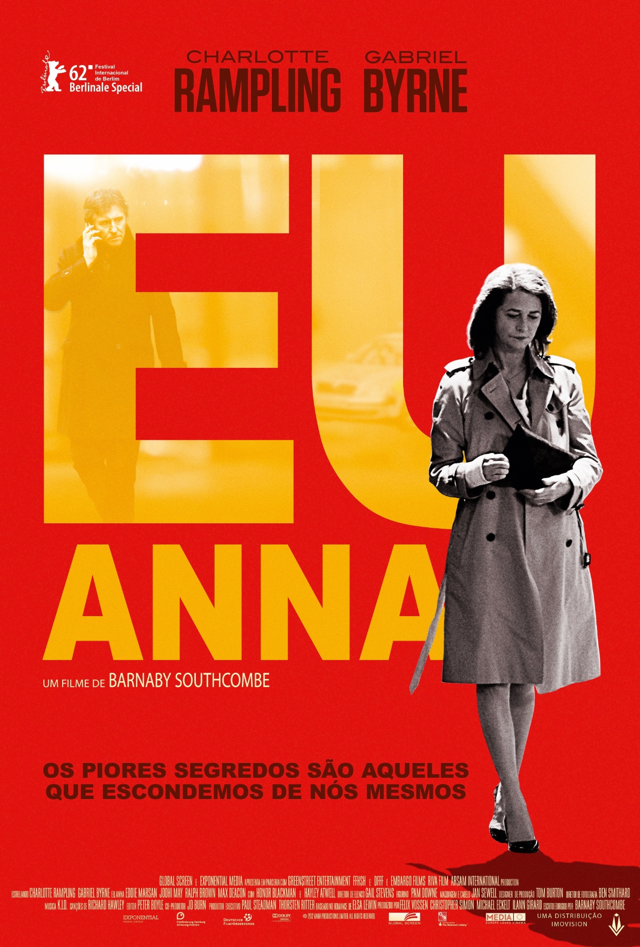 Cartaz oficial em português do filme "Eu, Anna", de Barnaby Southcombe - pôster nacional - Divulgação / Imovision