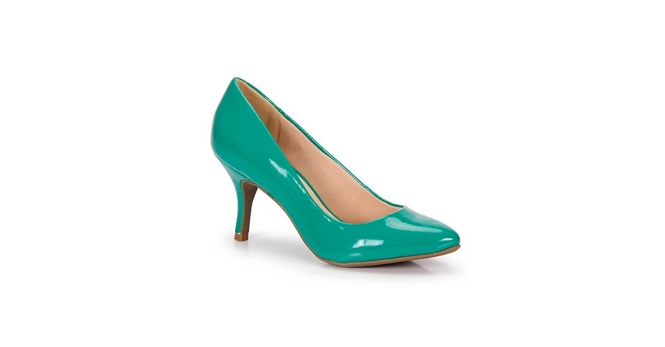 Scarpin verde claro; R$ 79,99, na Passarela (www.passarela.com.br) Preço pesquisado em setembro de 2013 e sujeito a alterações - Divulgação