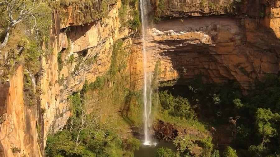 Cachoeira Véu de Noiva, na Chapada dos Guimarães, no Mato Grosso - Daniel Thompson/Arquivo pessoal