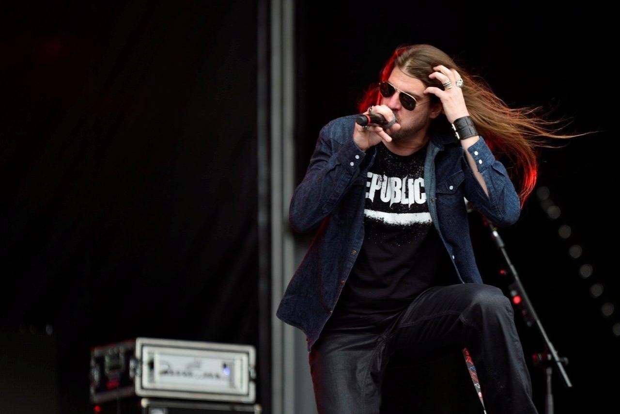 19.set.2013 - O vocalista Leo Belling e a banda República abrem segundo final de semana do Rock in Rio no Palco Sunset - Andre Muzell/AgNews