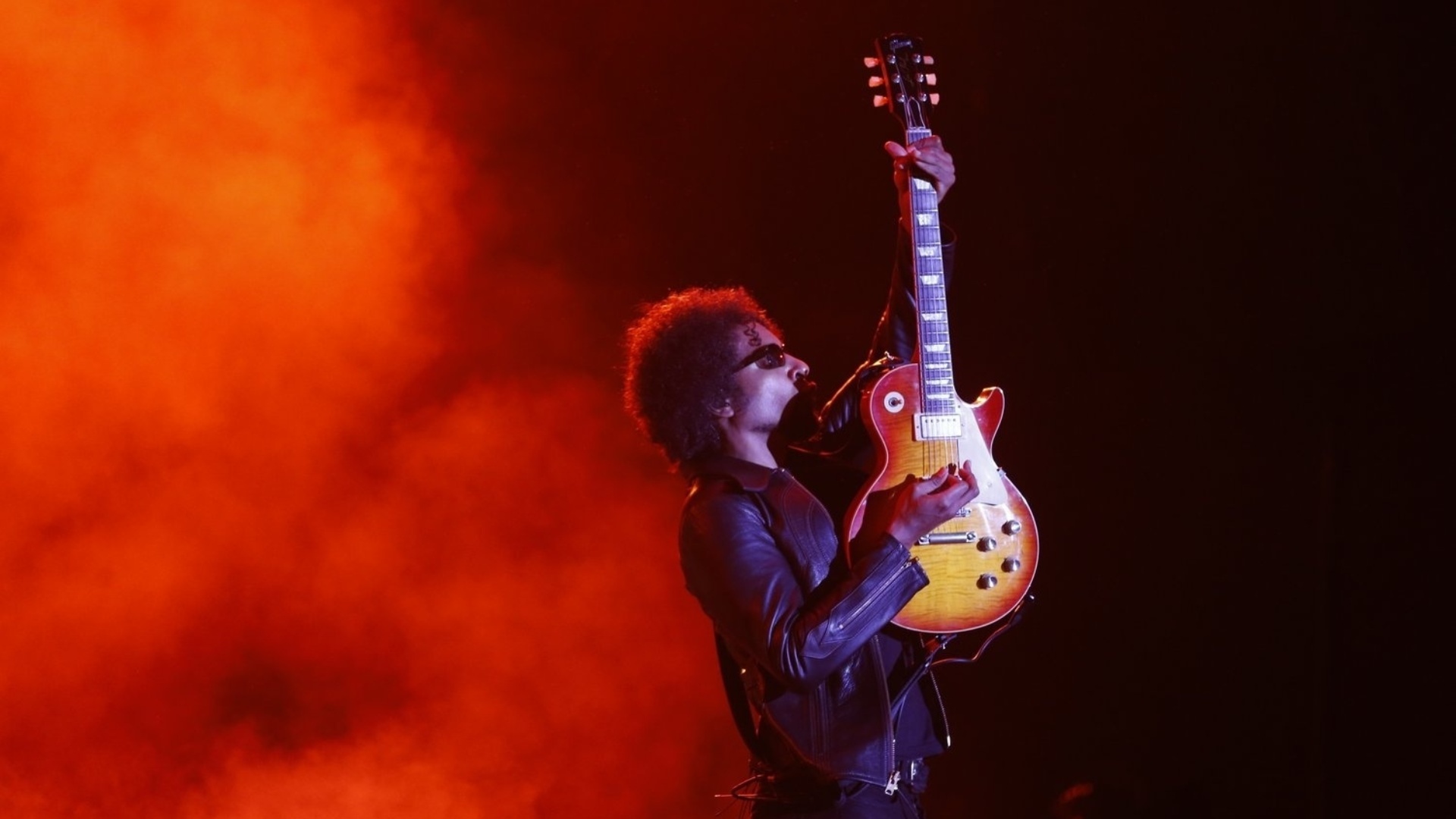 19.set.2013 - O vocalista William DuVall, do Alice in Chains, durante show da banda no Palco Mundo do Rock in Rio - Felipe Panfili/AgNews