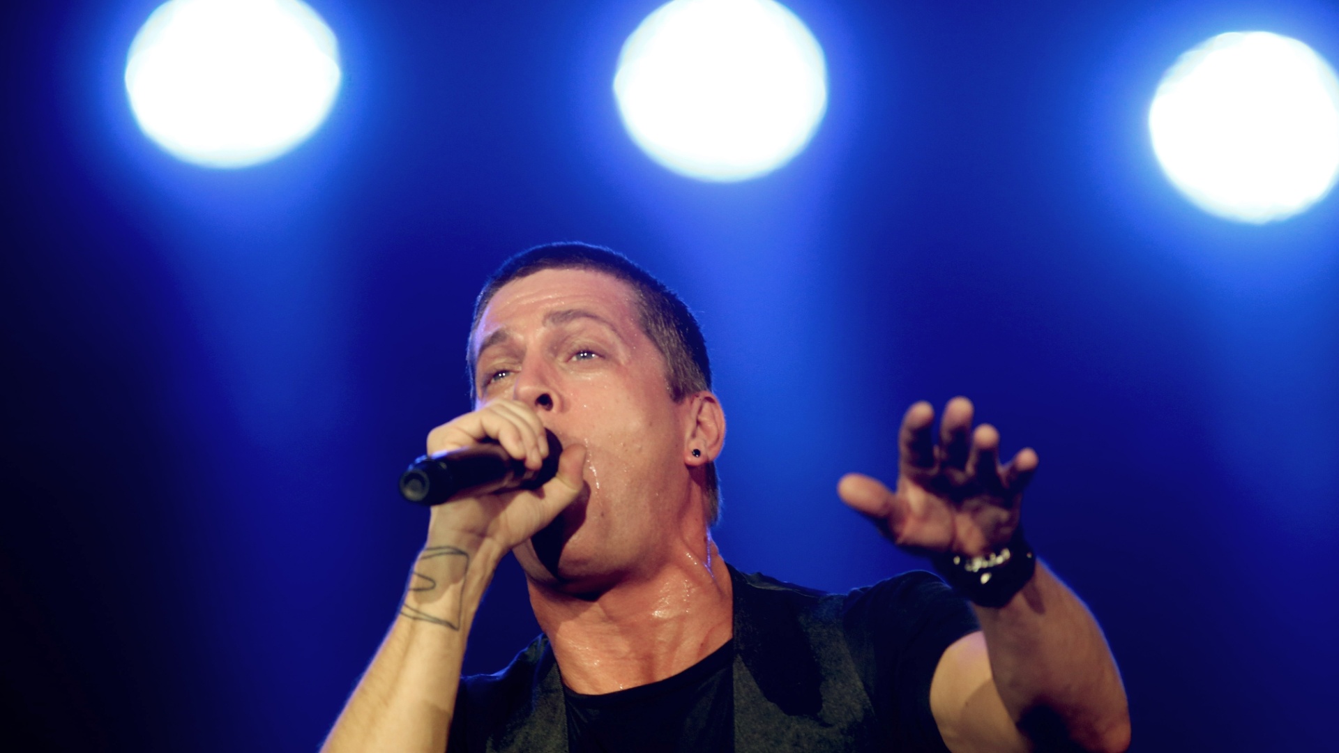 20.set.2013 - Matchbox Twenty abre programação de shows internacionais no Palco Mundo no segundo dia do segundo final de semana do festival - Fernando Maia/UOL