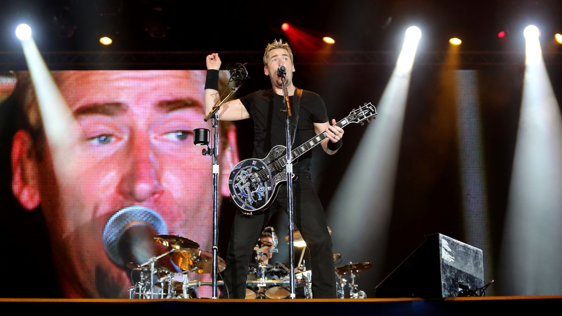 20.set.2013 - Nickelback se apresenta no Palco Mundo do Rock in Rio - Fernando Maia/UOL
