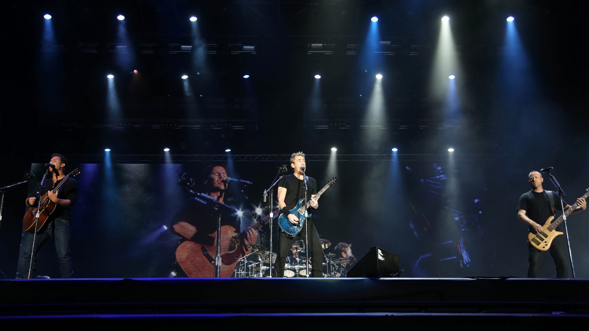 20.set.2013 - Nickelback se apresenta no Palco Mundo do Rock in Rio - Fernando Maia/UOL
