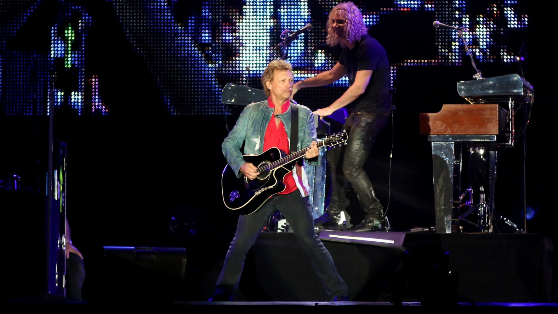 20.set.2013 - Jon Bon Jovi durante apresentação no Rock in Rio - Fernando Maia/UOL