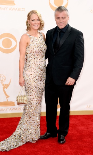 22.set.2013 - Matt LeBlanc, que concorre a melhor ator de comédia por "Episodes", chega ao Emmy 2013 acompanhado pela mulher, Andrea Anders