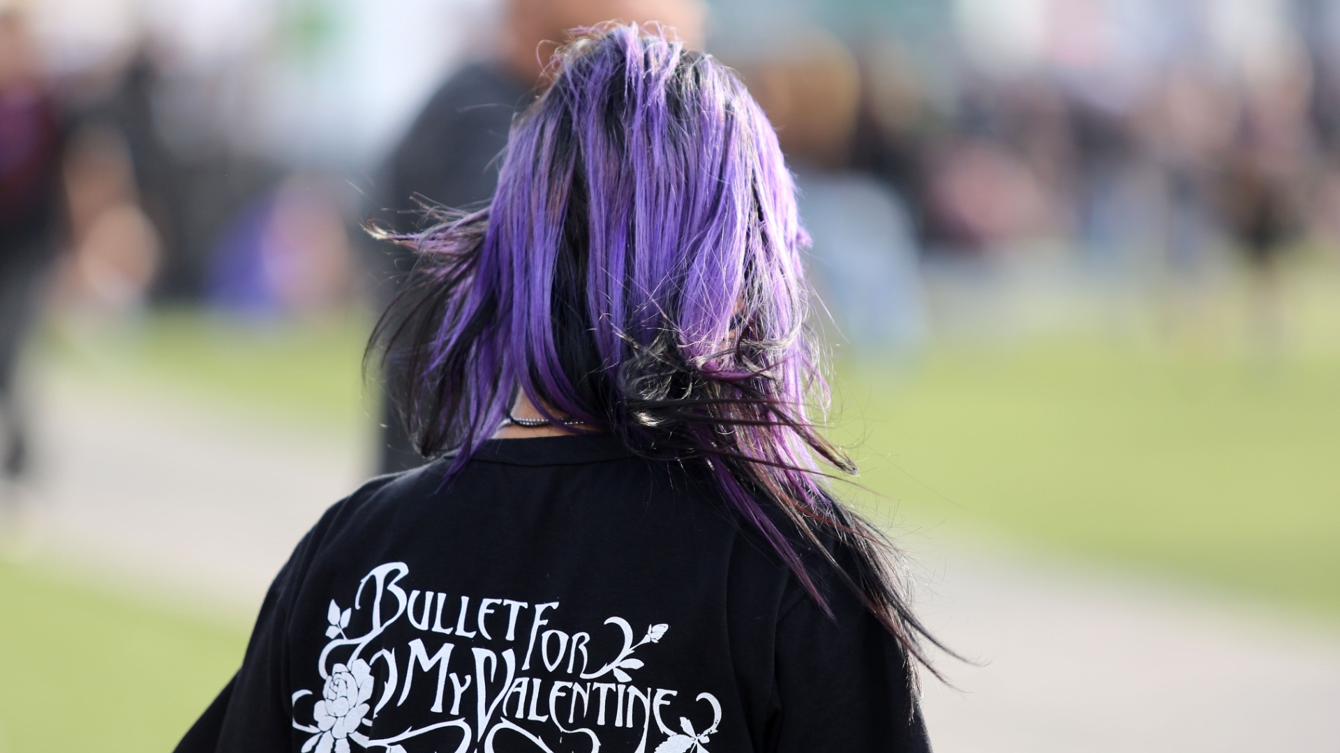 22.set.2013 - Cabelos roxos também apareceram no último de metal no festival - Fernando Maia/UOL