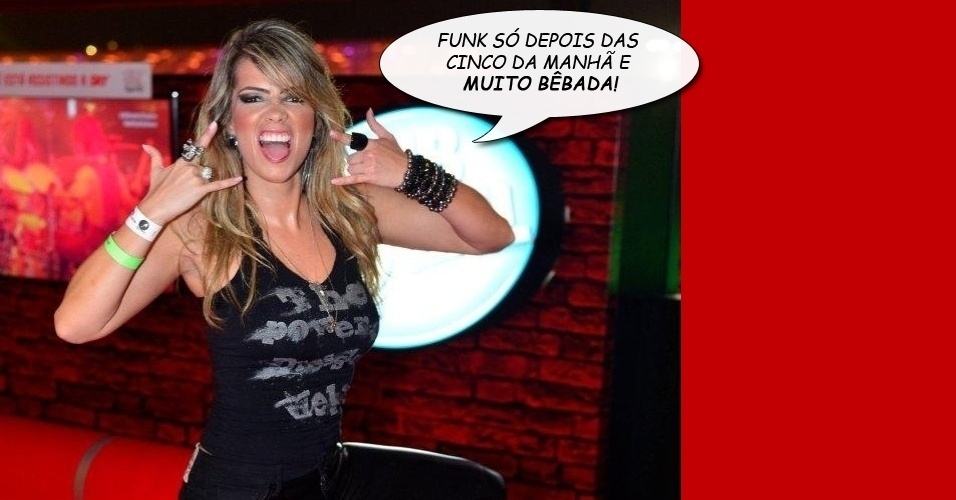 "Funk só depois das cinco da manhã e muito bêbada", ex-BBB Fani, dizendo que é fã de rock por causa do pai, que ouvia Led Zeppelin e Pink Floyd - André Muzell/AgNews