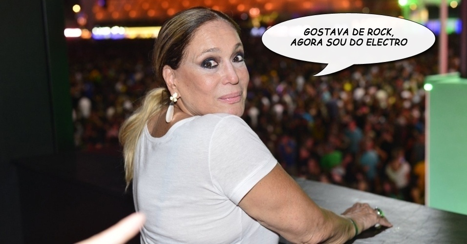 "Gostava de rock, agora sou do electro", atriz Susana Vieira, que foi ao festival para a assistir à apresentação do filho, o DJ Rodrigo Vieira, na tenda eletrônica - André Muzell/AgNews