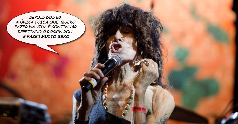 "Depois dos 80, a única coisa que quero na vida é continuar repetindo o rock'n'roll e fazer muito sexo", Serguei, roqueiro veterano de 79 anos, conhecido por relatos - do próprio - de que teria tido um romance com Janes Joplin - Marco Antonio Teixeira/UOL