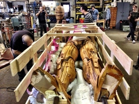 Após campanha de financiamento coletivo, moradores de Detroit conseguiram dinheiro para construir uma estátua do Robocop para vigiar a cidade a partir de 2014 - Divulgação/Kickstarter