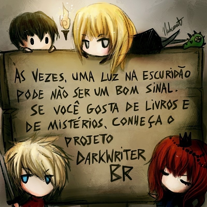 Imagem divulga DarkWriterProject, criado por um escritor anônimo brasileiro - Reprodução/Facebook