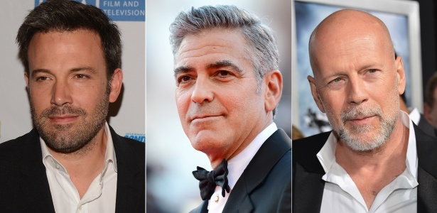 Ben Affleck, George Clooney e Bruce Willis: galãs de Hollywood e seus fios grisalhos - Getty Images/Montagem/UOL