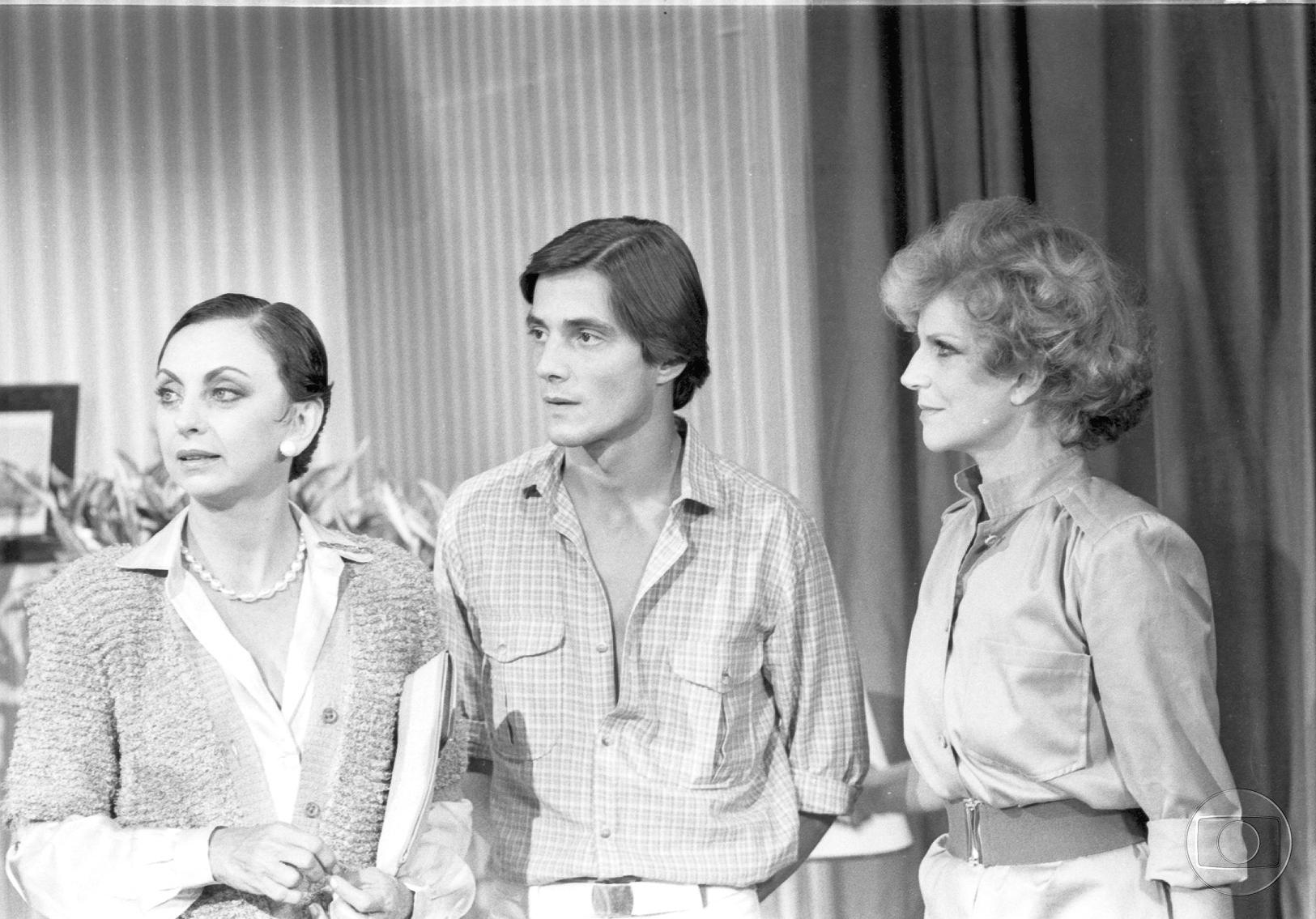 Beatriz Segall, Fábio Junior e Tônia Carrero e cena da novela "Água Viva" - Divulgação/Canal Viva