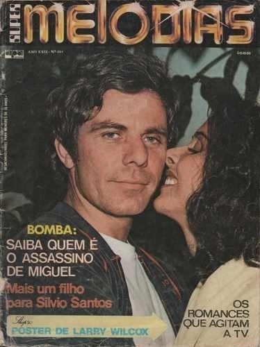 Capa da revista "Melodias" com o Betty Faria e Reginaldo Faria, par romântico em "Água Viva"