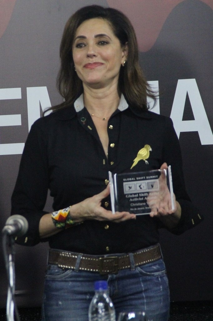30.set.2013 - A atriz Christiane Torloni foi homenageada com o Global Shift Awards no Festival do Rio