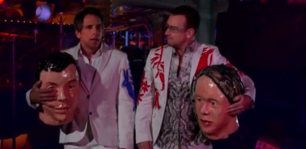 Ben Stiller e Bono participam do novo vídeo do Arcade Fire - Reprodução/YouTube