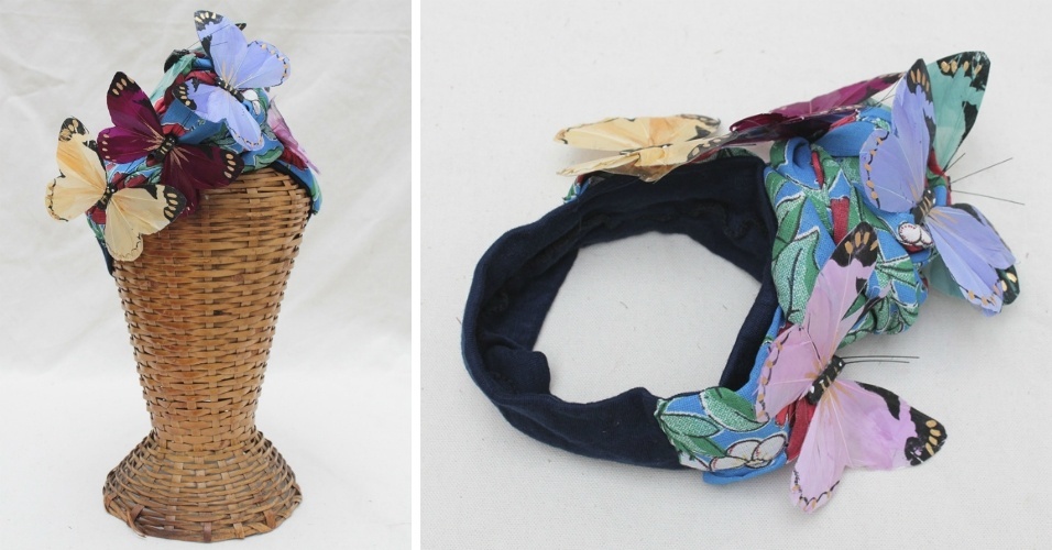 A stylist Flávia Monte conta que lenços e adereços de cabeça devem se popularizar cada vez mais na temporada, dando um ar descolado às produções. Para aquelas que não temem ousar, faixa com flores e borboletas; R$ 149, na Can Can (www.cancanacessorios.com.br) Preço pesquisado em setembro de 2013 e sujeito a alterações - Divulgação