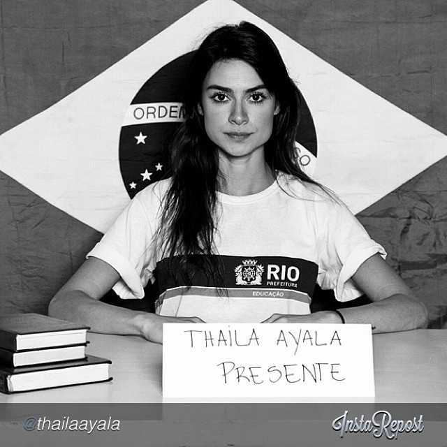 Thaila Ayala apoia movimento que pede melhorias na educação.  Além de mostrar a indignação nas redes sociais, o movimento promete levar o povo às ruas na segunda,7