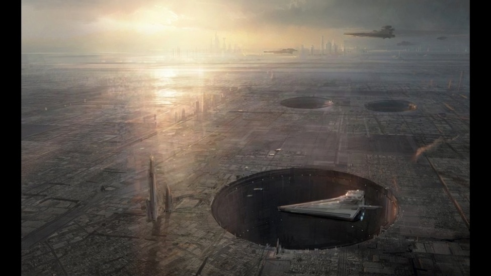 Imagens selecionadas pelo diretor George Lucas para o livro 'Star Wars Art: Concept' mostram os conceitos artísticos que deram forma visual ao universo dos filmes e games da série - Lucas Arts/BBC