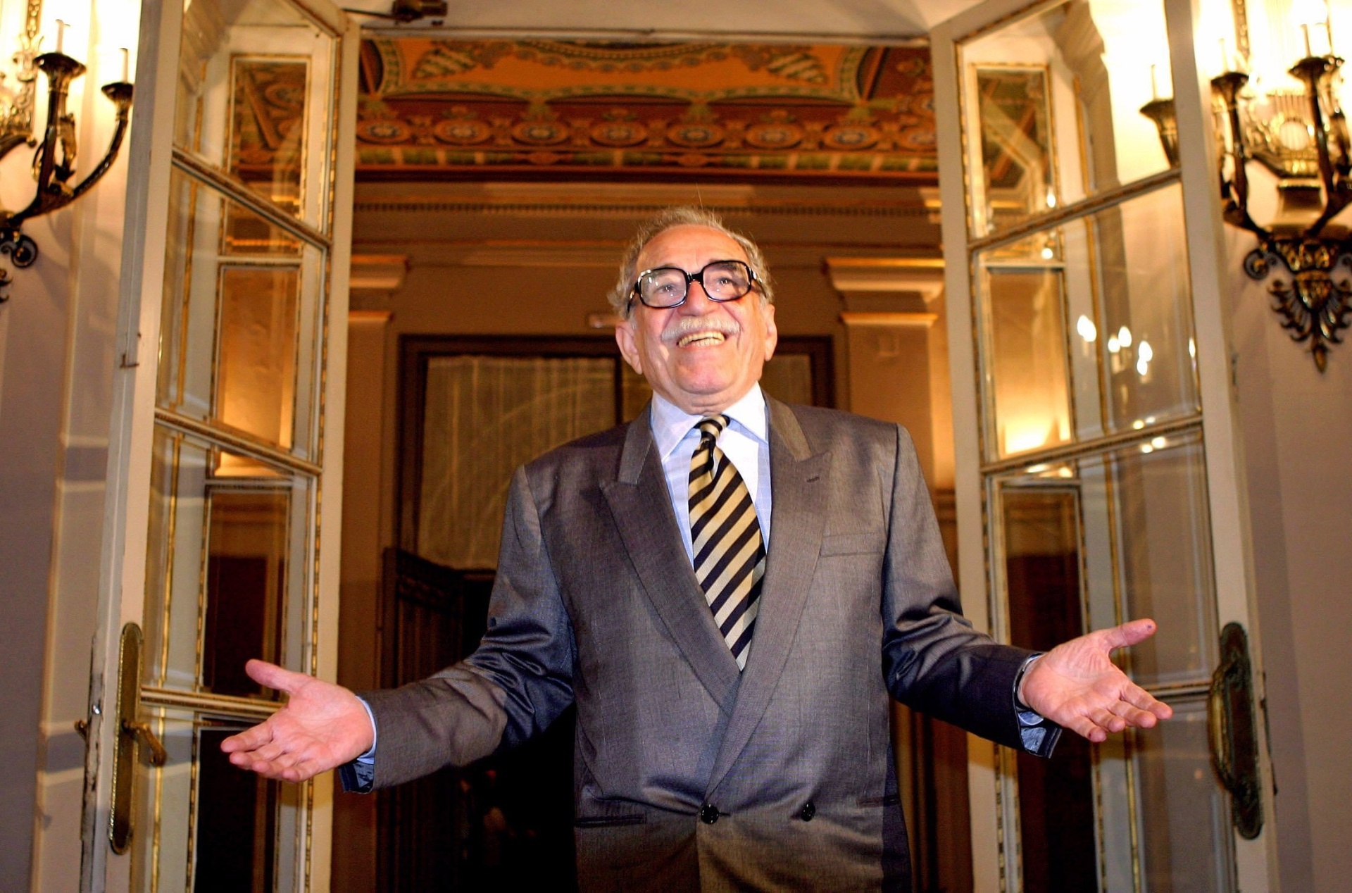 28.abr.2005 - Escritor colombiano Gabriel García Márquez em Barcelona - Albert Gea/Reuters