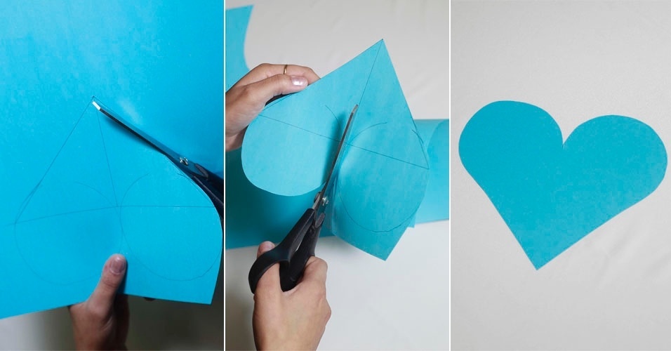 Com a tesoura de papel, recorte o molde de coração. Deixe-o separado para usar depois no processo de personalização do moletom - Reinaldo Canato/UOL