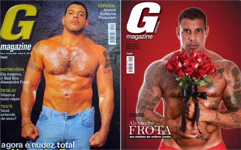 Alexandre Frota em duas capas da "G Magazine"