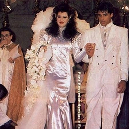 Casamento de Claudia Raia e Alexandre Frota, em 1986 - Reprodução