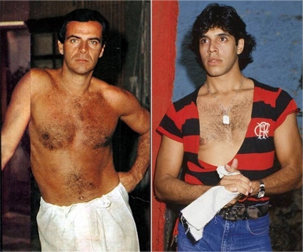 Mario Gomes e Alexandre Frota, no início da carreira