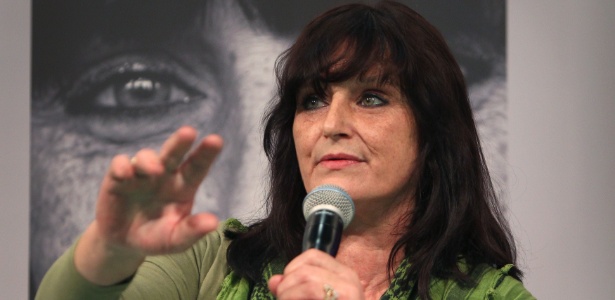 Christiane Felscherinow, conhecida como Christiane F. na Feira de Frankfurt 2013 - Daniel Roland/AFP