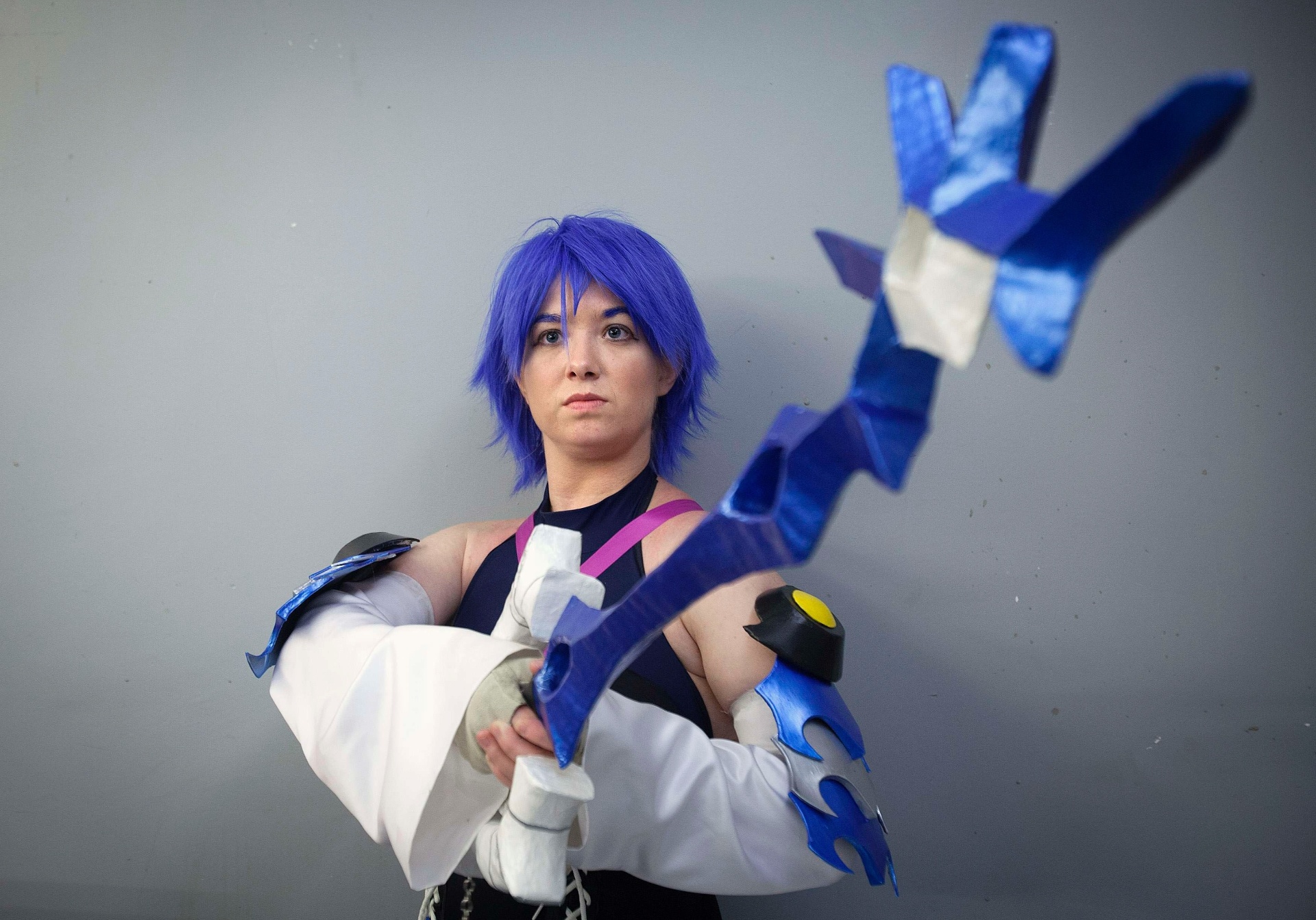 13.out.2013 - Briett Council se fantasiou de Aqua, do game "Kingdom Hearts", na Comic-Con NY 2013 - Reuters