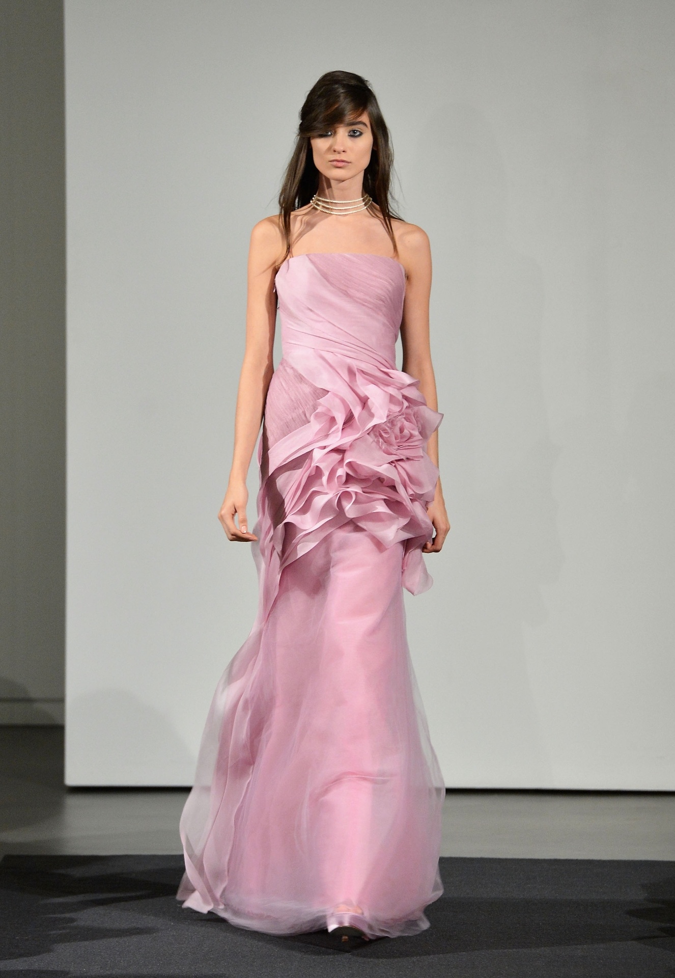 11.out.2013 - Desfile da estilista Vera Wang na New York Bridal Week - Slaven Vlasic/Getty Images