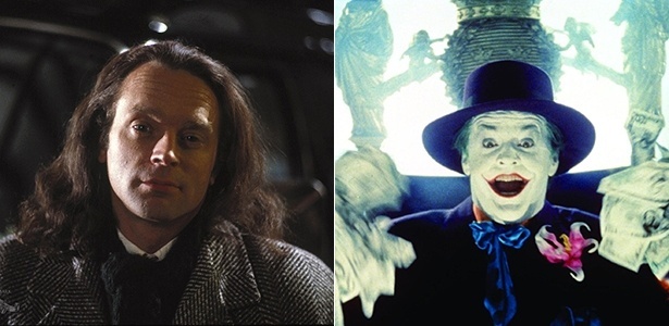 Brad Dourif  em "O Brinquedo Assassino" e Jack Nicholson em "Batman" - Reprodução