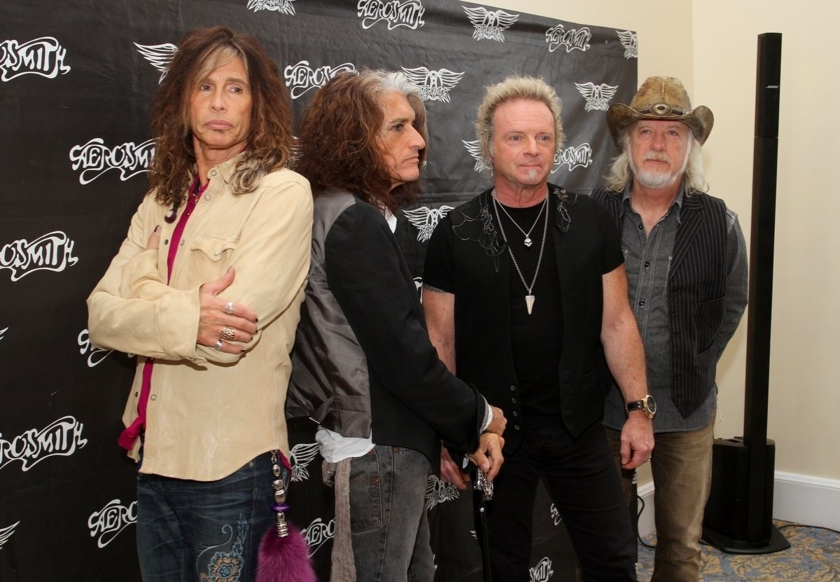 17.out.2013 - Em turnê no Brasil, Aerosmith faz coletiva de imprensa no hotel Copacabana Palace em Copacabana, Zona Sul do Rio - Marcello Sá Barretto e Delson Silva/AgNews
