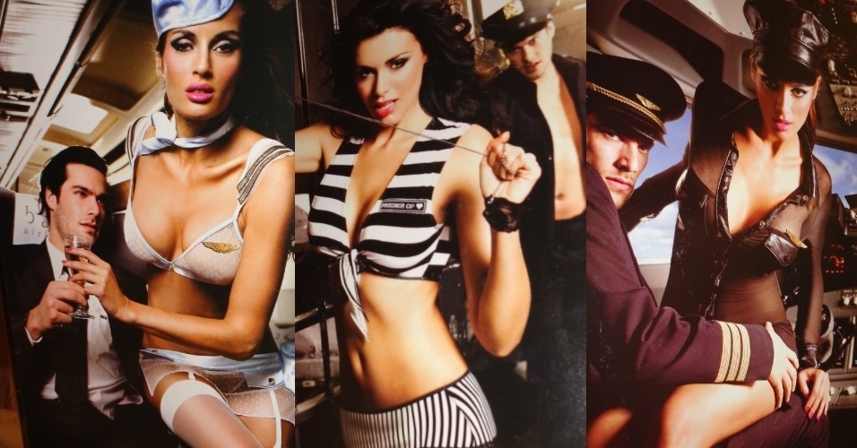 A Baci (www.baci.com) lançou fantasias eróticas. Entre elas: comissária de bordo, salva-vidas, presidiária, enfermeira, policial, militar, colegial, noviça, camareira - Divulgação