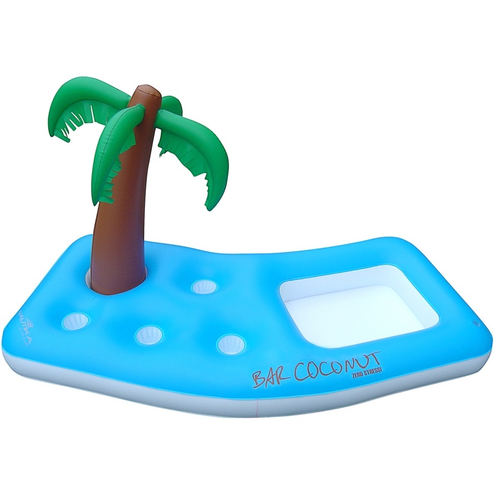 O bar flutuante Coconut é fabricado em PVC laminado e possui porta-copos e espaço para bebidas e gelo. O item mede 27 cm por 23 cm por 3 cm e custa R$ 72,90 na Mobly (www.mobly.com.br) I Preços pesquisados em outubro de 2013 e sujeitos a alterações - Divulgação