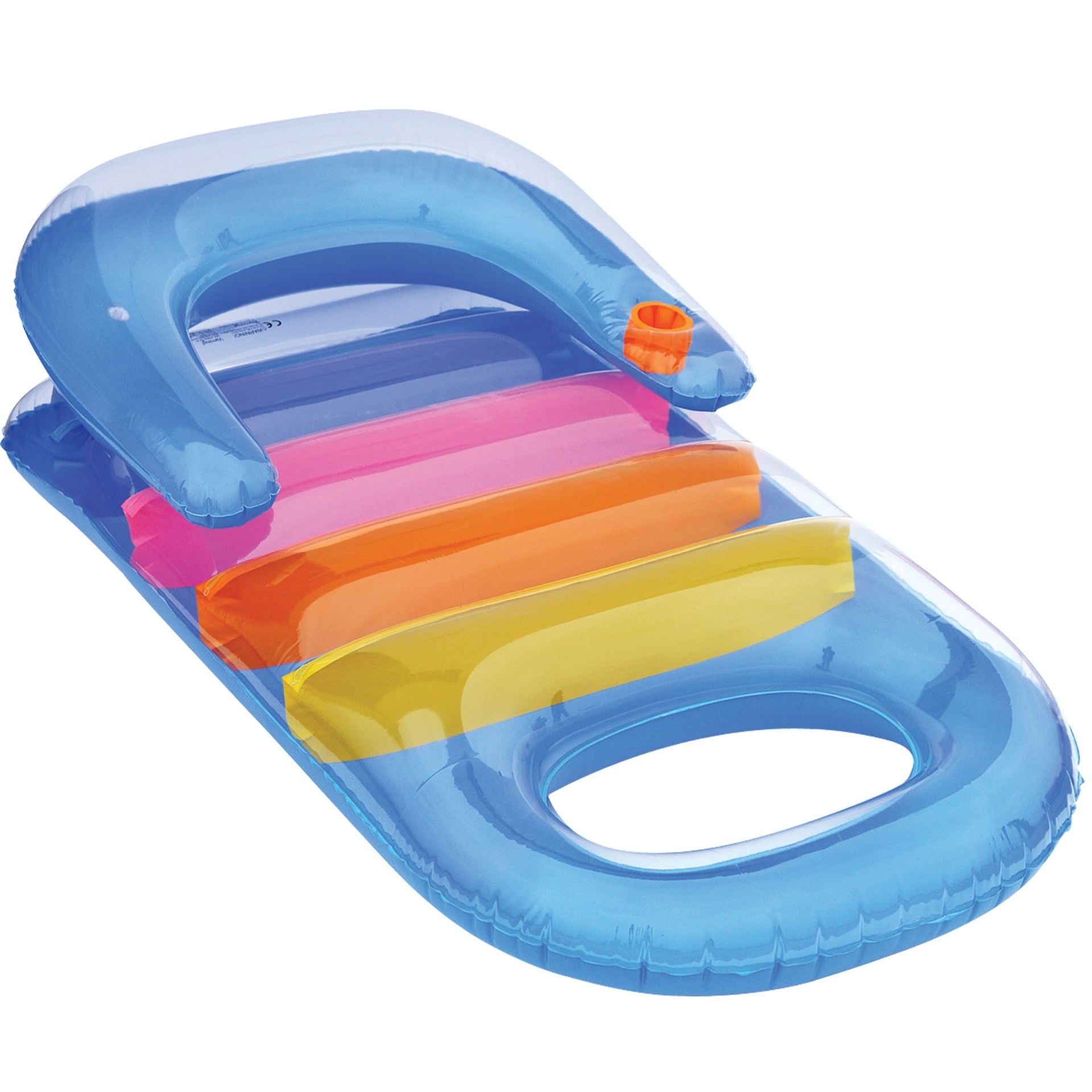 O colchão inflável, da marca Mor, possui abertura para os pés, apoio para os braços e um porta-copos. O item mede 86 cm por 150 cm e pode ser comprado no site do Extra (www.extra.com.br) por R$ 54,90 I Preços pesquisados em outubro de 2013 e sujeitos a alterações - Divulgação