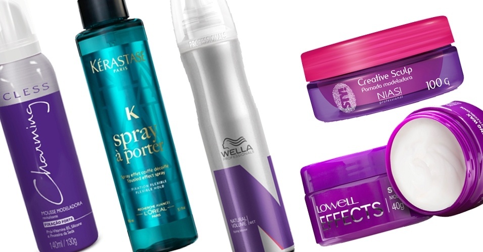 Produtos para amassar os cabelos - Divulgação