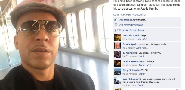 O cantor Lou Bega, confundido com Lou Reed nas redes sociais - Reprodução