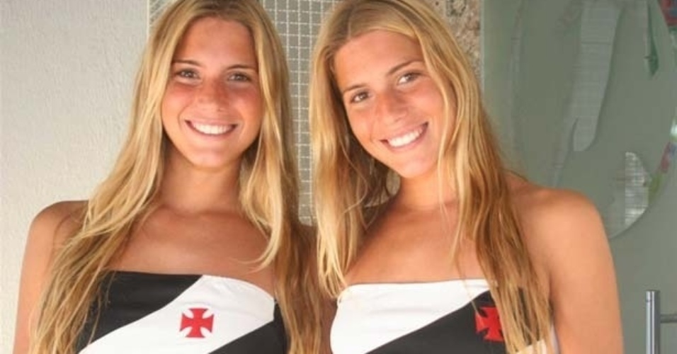 As gêmeas Bia e Branca Feres tornam a torcida do Vasco mais bonita