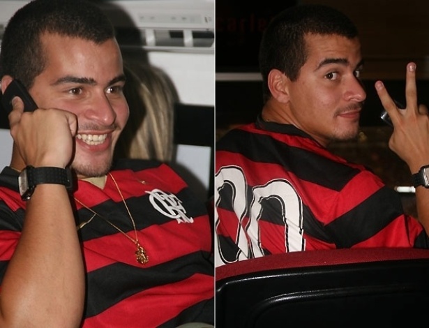 Thiago Martins é outro famoso que gosta de assistir aos jogos do Flamengo com a camisa do time e no Maracanã