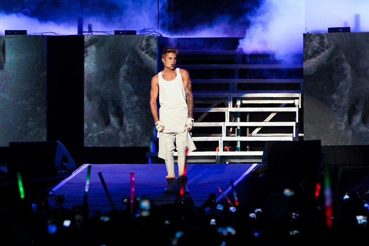 02.nov.2013 - O cantor pop canadense Justin Bieber se apresenta na Arena Anhembi, em São Paulo - Manuela Scarpa/Foto Rio News